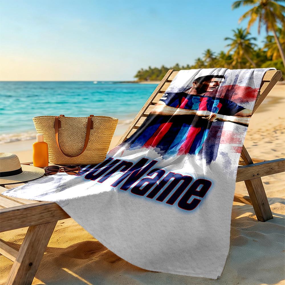 RB Leipzig Benutzerdefinierbarer Text Strandtuch Weich Langlebig Schnelltrocknend Ideal Für Reisen Outdoor Schwimmbad Yoga Surfen Camping Wandern Fitnessstudio Geschenk Urlaub