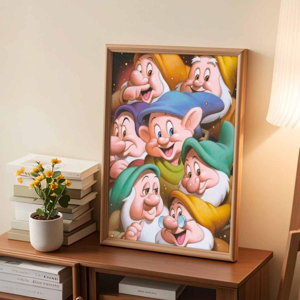 5D Diy Diamond Painting Cute Little Dwarfs Full Drill Rhinestones Mosaic Embroidery Handmade Products Home Decor Gift