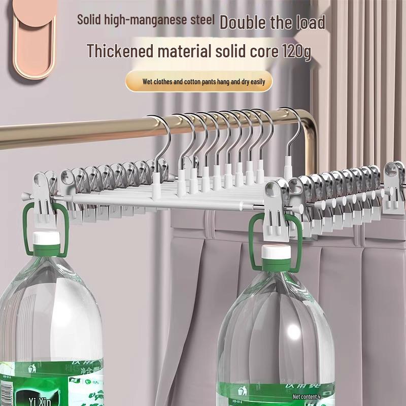 Non-Slip, Non-Marking Stainless Steel Pants & Skirt Clips for Household Wardrobe Storage and Drying.