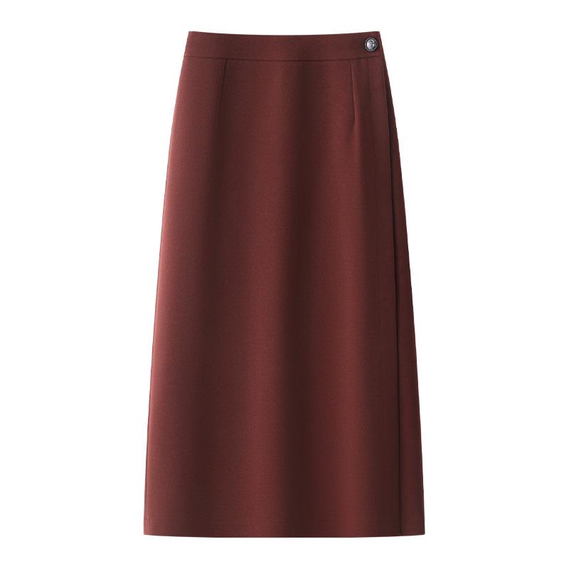 

Angora Red Tweed Mid-Length Pencil Skirt - Women s 2024 Autumn/Winter Collection L