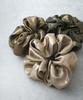 VINGTAINE Metallic Scrunchie Hair Accessory for Gorgeous and Elegant for Updos, Adults, Women's HS-224-BLACK