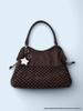 Borsa Tote Leopardata Blu a Pois Coreana - Borsa a Spalla Versatile Retrò