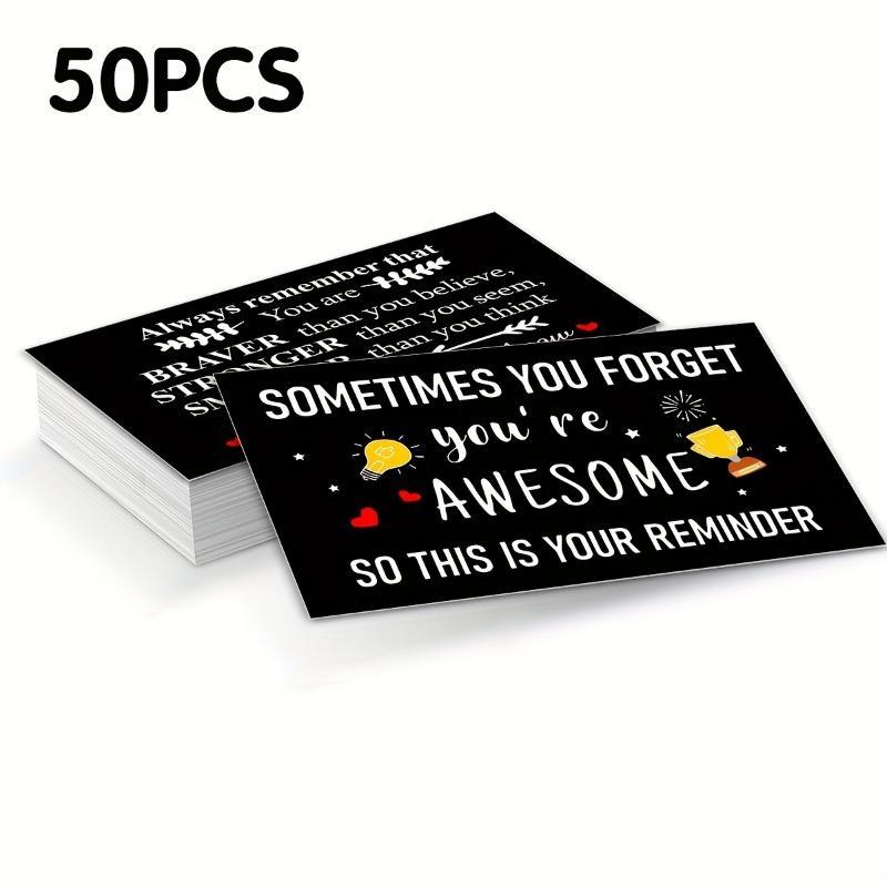 50 Мотивационных карточек 50pcs чёрный