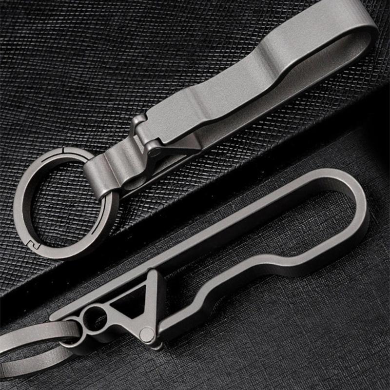 Gürtelschlaufe Schlüsselanhänger Clip, Titan Schlüsselhalter für Dienstgürtel Lanyards Geschenk für Männer
