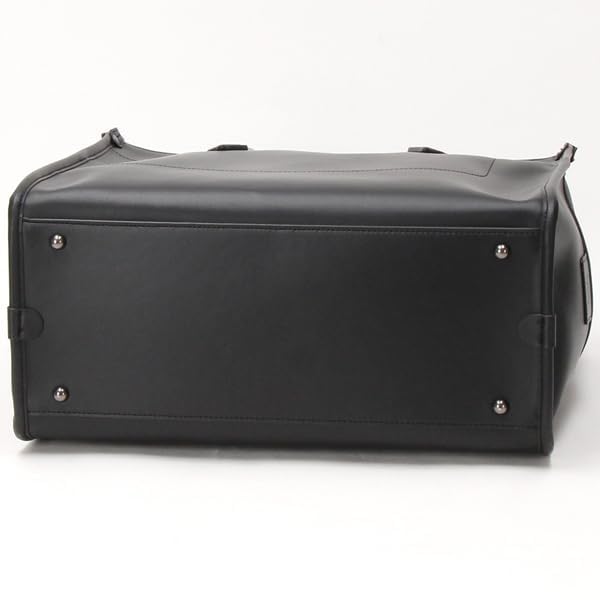 Tote Bag Recycled Leather Binder A4 Tote Bag 4000301 Black [Isaac] (10)