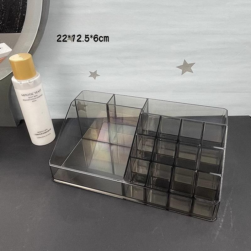 

Transparent Makeup Storage Box Set Large Capacity Cosmetics Organizer Layers Table Makeup Drawer Dust Proof Powder Storage Boxes
