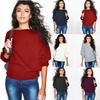 Stilvoller Damen Langarm Baggy Damen Pullover Gestrickter Oversize Pullover Jumper