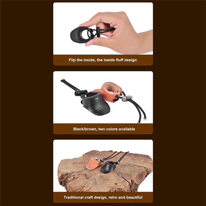 AEE2-2Pcs Finger Protector Thickened Finger Traditional Outdoor Protective Finger Protector чёрный