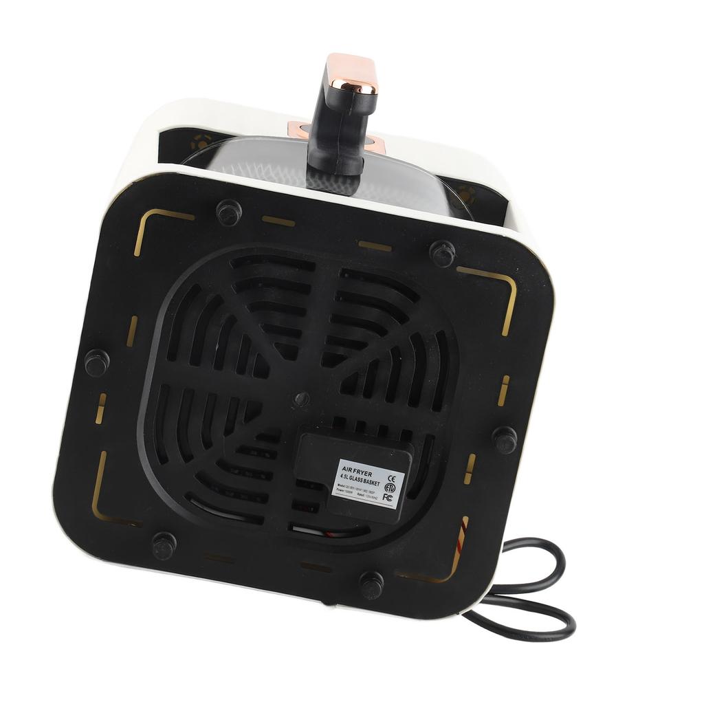 1000W Electric Air Cooker Visual Cooking Window Large Capacity Compact Hot Frying Oven Fryer for