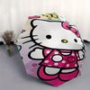 Hello Kitty & Butterfly Automatic Folding Cartoon Umbrella - 3 Folding Design, Vivid Cartoon Pattern, Suitable for Outdoor Activities, A Gift for Fans