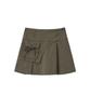 Lougeu Ribbon Pocket Mini Skirt_Khaki