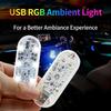 1/2/4PC Mini Car LED Light USB Charging Interior Lighting Lamp for Armrest Box Switch Touch Magnetic Reading Lamp Foot Light