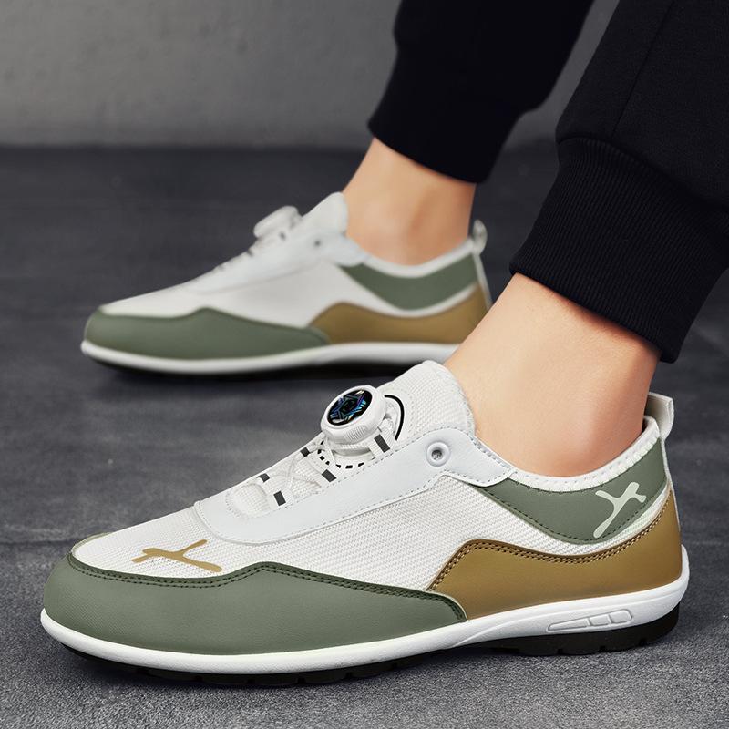 

Summer men s shoes soft sole 2025 new light and breathable flat-bottomed casual driving shoes one-pedal men s mesh trendy shoes 44
