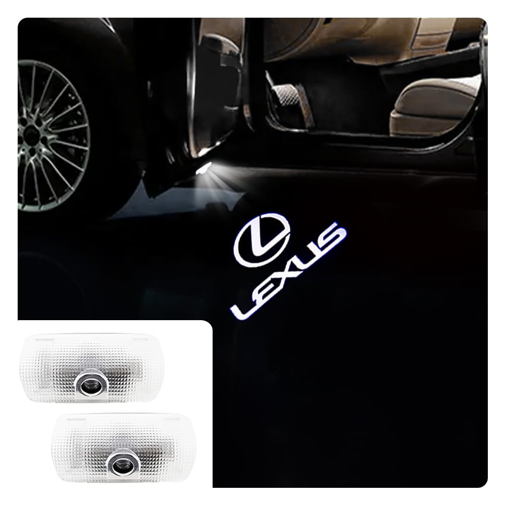 LED Courtesy Lights with Logo Set of for Toyota F Includes Fade-resistant Projection, 2, UX200, UX250h, Sport, UX300e, NX250/NX350/NX350h/NX450h.