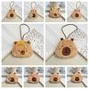 Blinking Capybara Key Ring Beeping Cartoon Animal Pendant Bag Hanging Capybara Plush Keychain  Kids