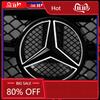 C200 E200 2025 Novo Para Carro Mercedes Benz Emblema Estrela Grelha Frontal Logo Iluminado LED Luz Branca Azul Vermelha Para Mercedes Benz W