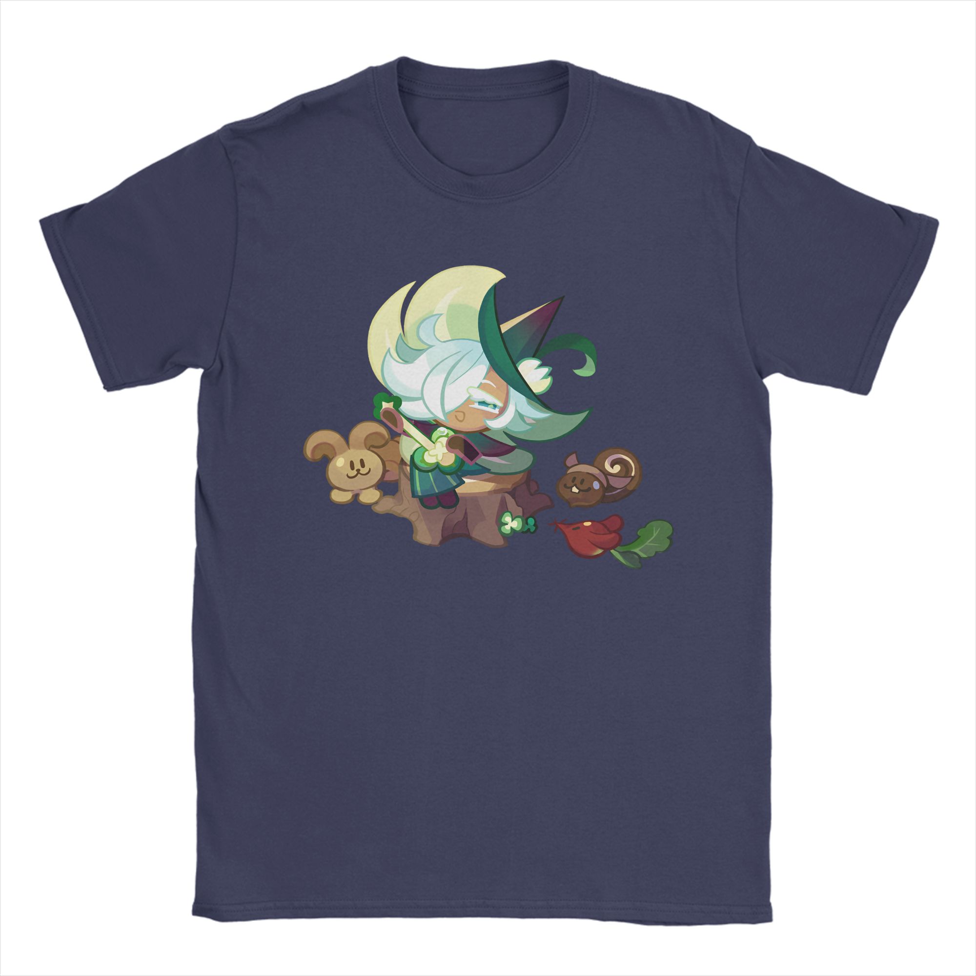 

Cookies Run Kingdom T Shirt for Unisex Pure Cotton Novelty TShirts Crewneck Clover Cookie Tee Shirt Short Sleeve Clothing XL