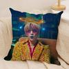 DDPR Ian Saint Cushion Cover Silky Short Plush DoubleSided Printed Pillow Case for Sofa All Seasons Home Decor Gift