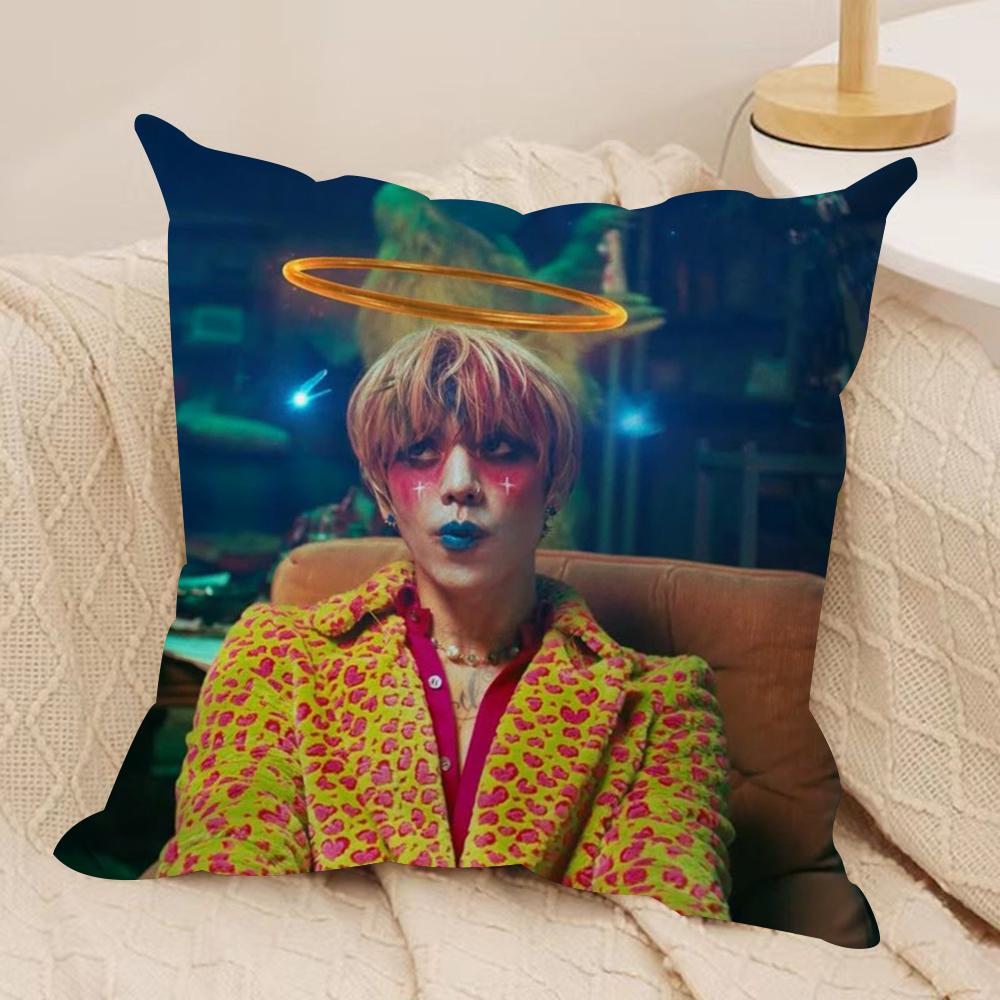 DDPR Ian Saint Cushion Cover Silky Short Plush DoubleSided Printed Pillow Case for Sofa All Seasons Home Decor Gift