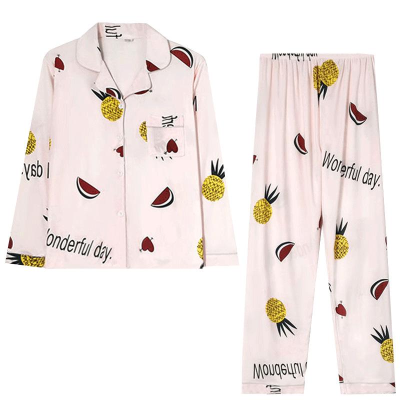 Spring and Autumn Fairy Wind Small Fresh Women's Pajamas Long Sleeve Set Sweet Loose Homewear Clearance
