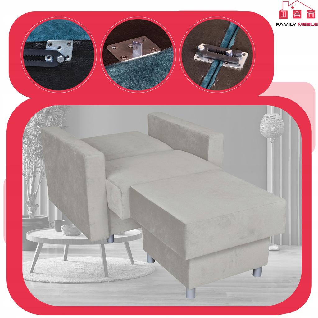 Alicja Reclining Armchair with Sleeping Footrest and Storage Family Meble