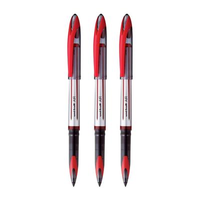 Uni-Ball Air UBA188L 0.7mm Red Ink Roller Ball Pen Pack of 1 X 3pens for Office, Home & School Writing