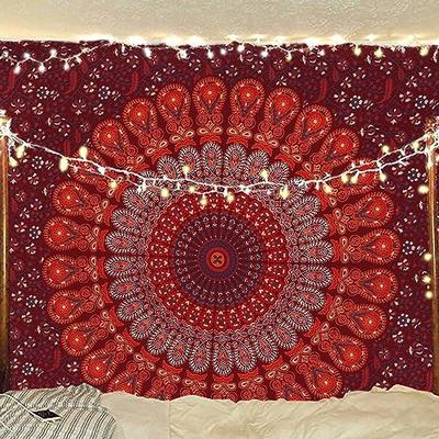 Indian Hippie Bohemian Psychedelic Mandala Wall Hanging Bedding Tapestry