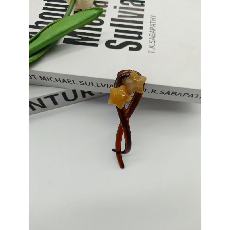 Elegancka spinka do włosów z kwiatem dla kobiet dziewcząt Prosta jednolita kolorowa plastikowa spinka typu "jeden wyraz" typu twist klips spinka typu "szczęka" akcesoria do włosów