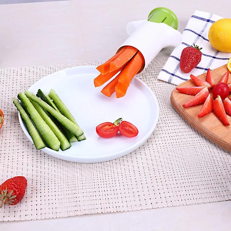 Kitchen gadget Cucumber strip Cutter Stainless steel blade fruit and vegetable divider Carrot cut thick strips