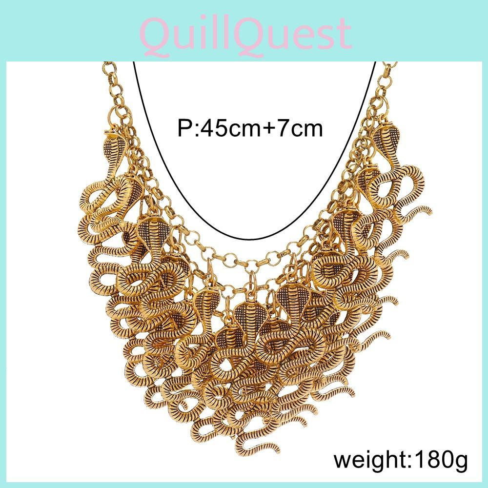 Geometric Alloy Snake Pendant Necklace For Women And Men Fashion Accessory
