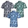 BILTMORE Men'S Cool Leaf Pattern Pique Polo Short Sleeve T-Shirt