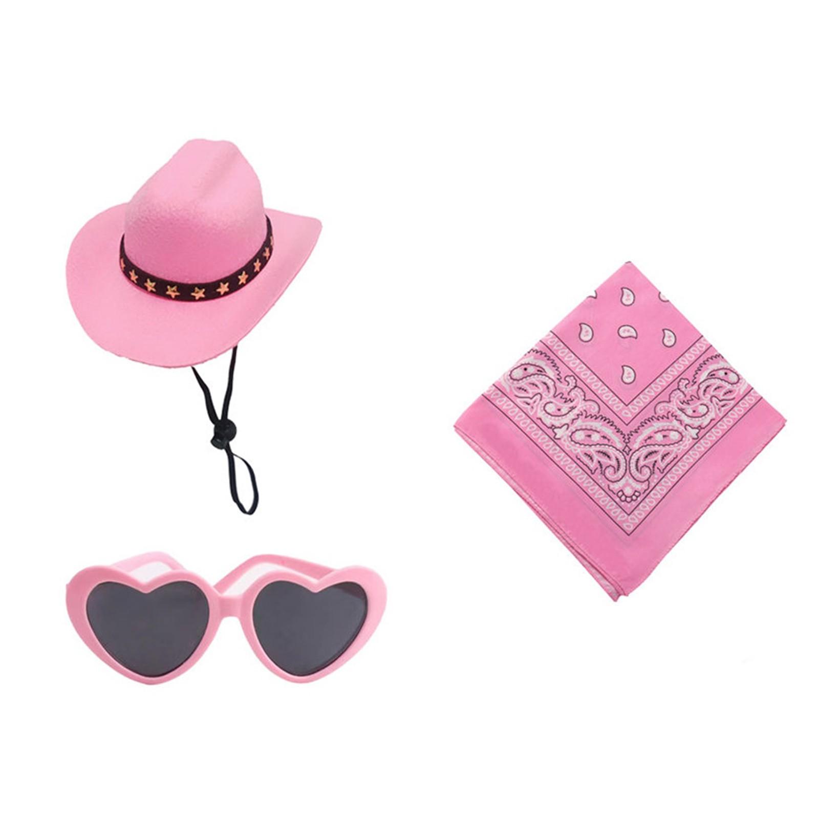 

Одежда для ковбойской куклы, набор украшений из шарфа, шляпы, очков, украшения для дома One Size розовый