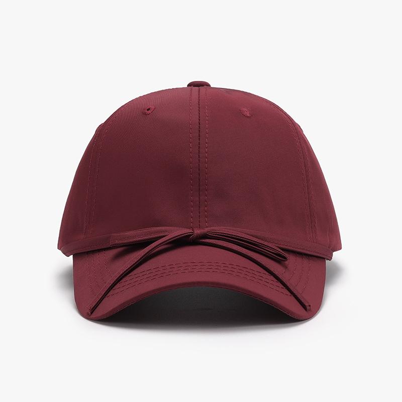 Spring and Autumn Bow Quick Dry Soft Top Women's Baseball Cap Outdoor Cross-Border Versatile Breathable Curved Brim Cap