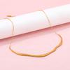 Fenny 18K PVD Plated Non Tarnish Fashion Designer Irregular Tube Pendant Choker Chain Necklace Stainless Steel Jewelry