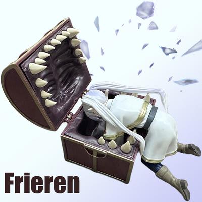 Figura Anime Frieren 10CM Frieren Incontra il Mostro della Scatola del Tesoro Modello Creativo Giocattolo Bambola Regalo Action Figure PVC