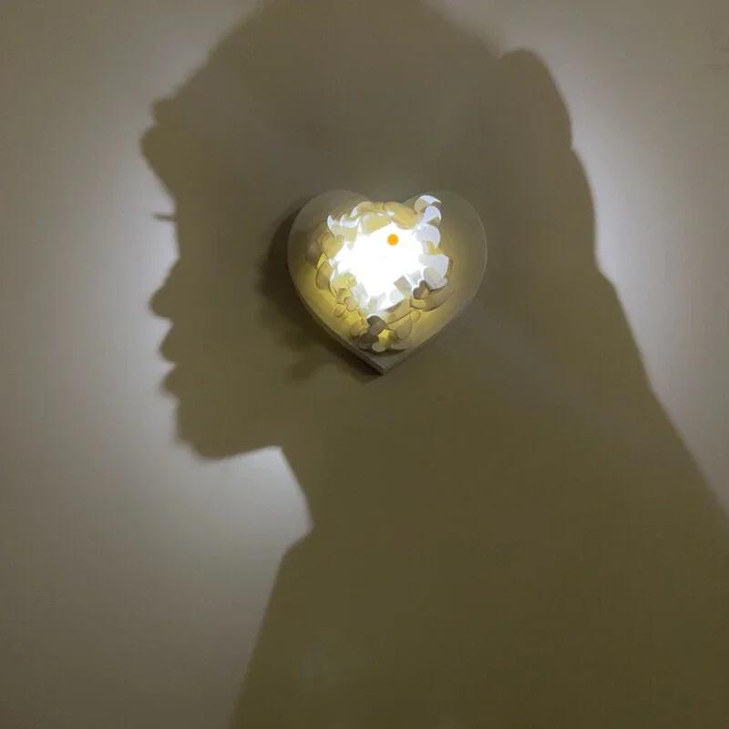 3D Creative Stereoscopic  And Shadow Night  Atmosphere Light Wall Decoration  And Shadow Interaction