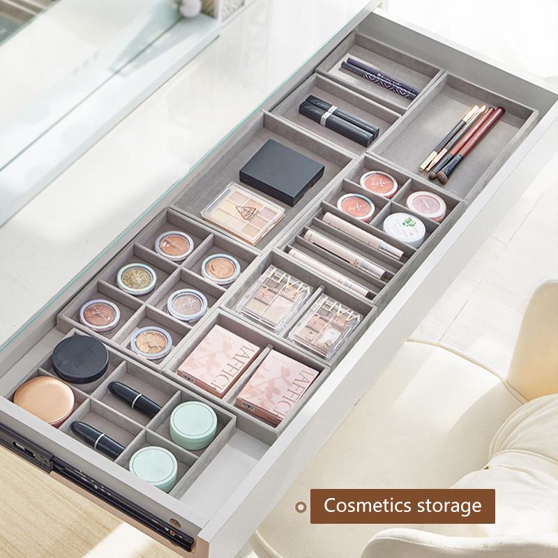 Velvet Jewelry Display Tray Case Stackable Exquisite Jewellery Holder Portable Ring Earrings Necklace Organizer Box S