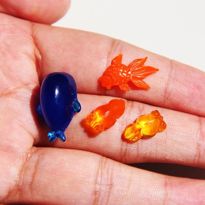 3Pcs Gold Fish and Whale Epoxy Resin Molds Jewelry Making Tool Soap Candle Craft Silicone Mould Baking Accessories