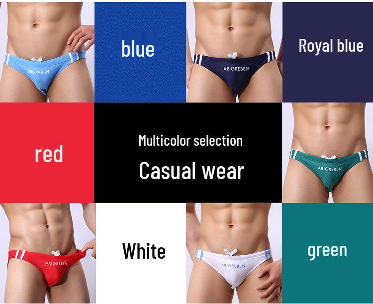 Men's Low Waist Triangle Swim Trunks - Trendy, Simple Beach Underwear