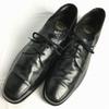 80er-90er Vintage Florsheim U-Tip Businessschuhe Größe 11B 27.5-28.5 Schwarz Herren(GEBRAUCHT)