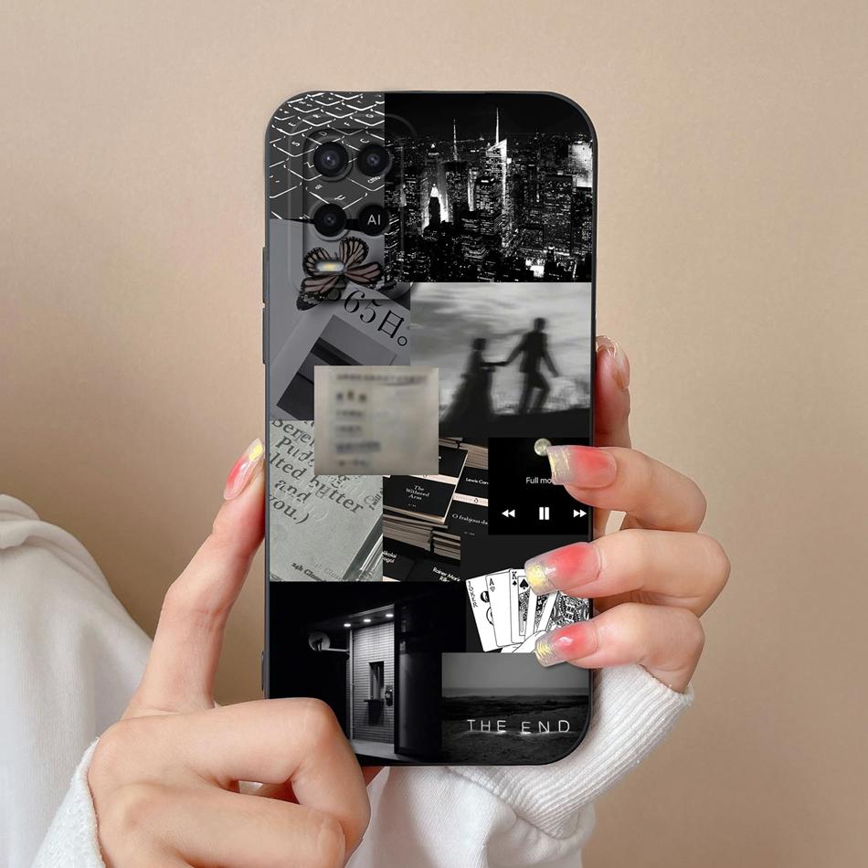 For Oppo A54 A54S Case Simple Cute Design Full Protection Phone Housing For Oppo A 54 4G Back Cover Soft Liquid Silicone Fundas