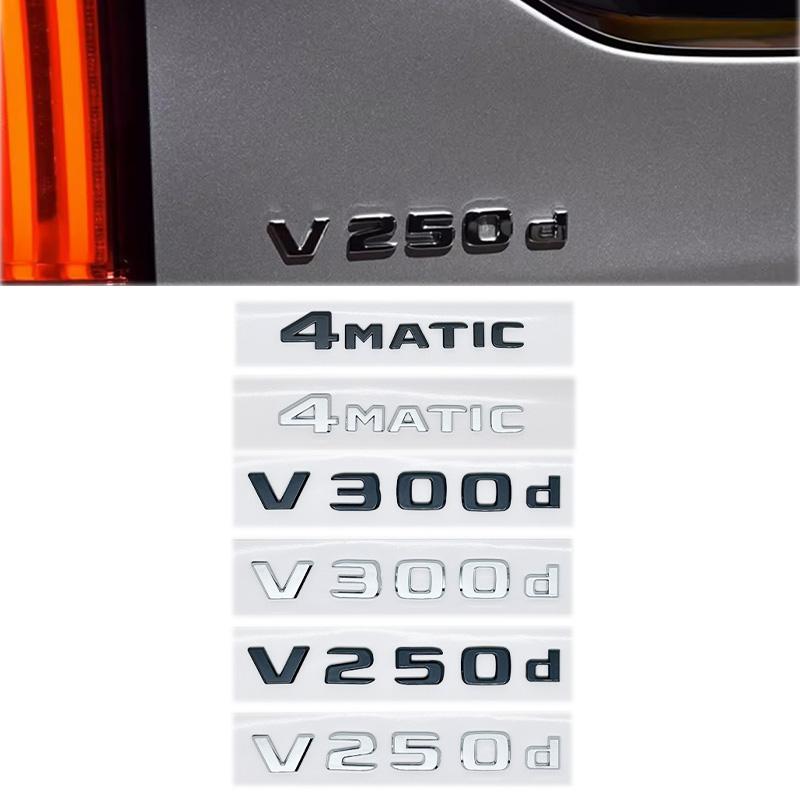 3D Letters V250d V300d NIGHT EDITION ABS Emblem for Mercedes Benz V Class W447 Car Fender Badge Trunk Nameplate Logo Sticker QO1