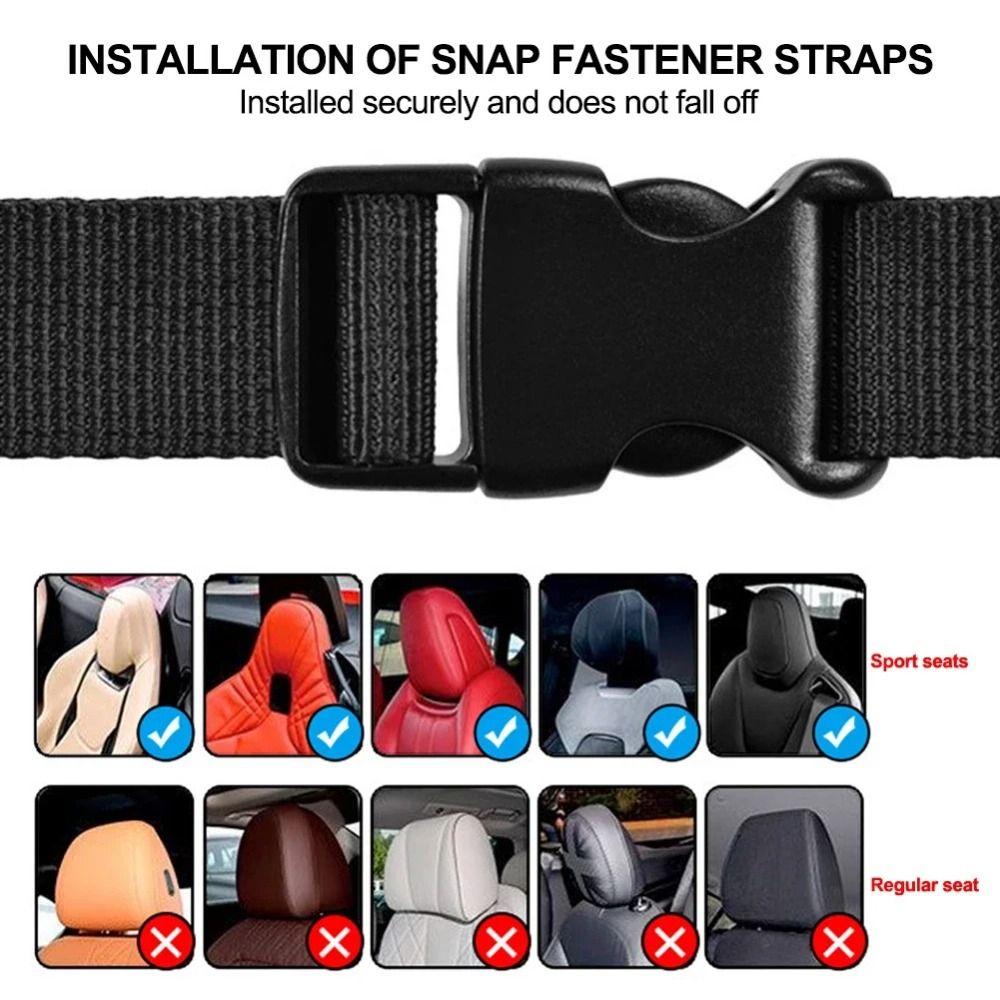 Double Hook Car Headrest Hook Wear-Resistant Automotive Seat Back Organizers  Rear Row Storage