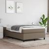 Sommier à lattes avec cadre et matelas 120x190 cm - Tissu taupe, ressorts ensachés, surmatelas inclus