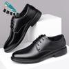 Leather Shoes Men's 2025 Low-top British Style Men's Round Head Big Head Tooling Shoes Platform Shoes