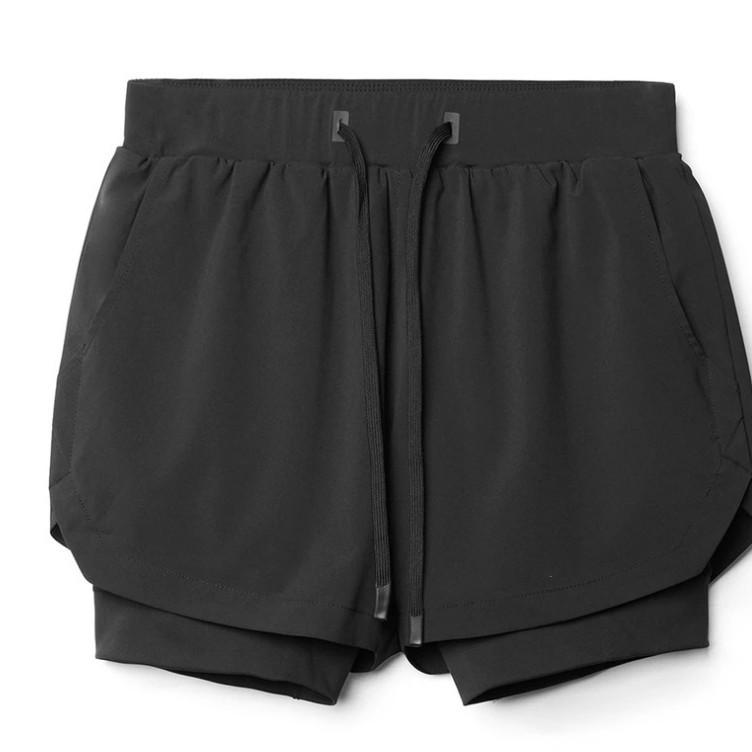 Men's Double-Layer Quick-Dry Running Shorts: Breathable, Trendy, and Casual for Outdoor Sports