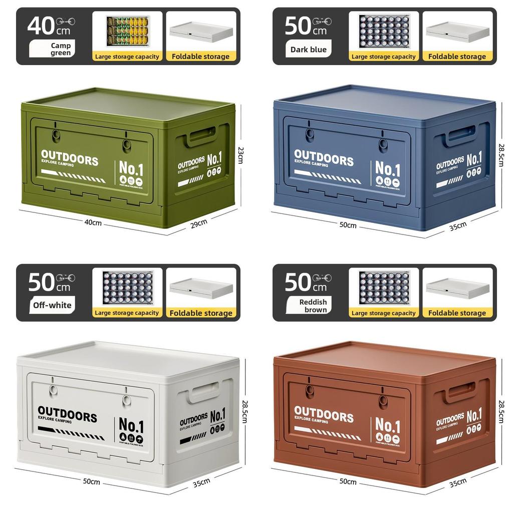Outdoor Camping Aufbewahrungsbox mit faltbarem Design für Auto-Organizer und Campingausrüstung