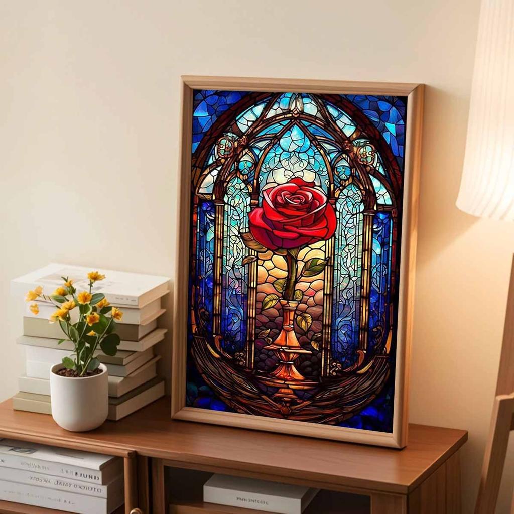 DIY Diamond Painting Charming Flowers Cross Stitch Kit Mosaic Art Diamond Painting Full Circle Diamond Home Decoration