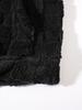 2025 Autumn/Winter Men's Embroidered Fur Hoodie with Drawstring