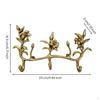 Gancio Fiorito Portaoggetti Dorato Porta Ramo Dorato Appendiabiti da Parete Ornato con Ganci per Ingresso, Dressing